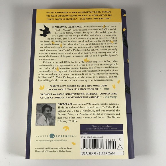 Go Set a Watchman: A Novel Paperback By Harper Lee HarperCollins - Picture 4 of 6